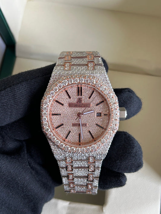 Rose Gold Iced Out AP