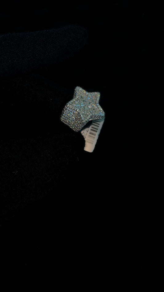Star Ring – 3.87 CTW, Rose Gold